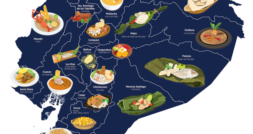 mapa gastronomico ecuador